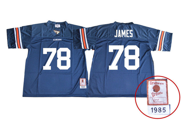 1985 Throwback Youth #78 Darius James Auburn Tigers College Football Jerseys Sale-Navy - Click Image to Close